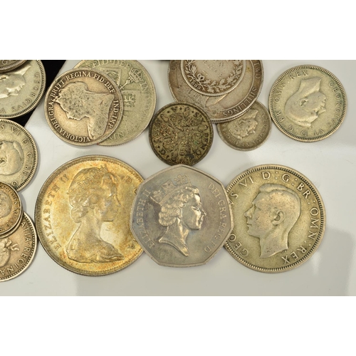 311 - AN AMOUNT OF MAINLY UK 20TH CENTURY SILVER COINAGE, to include a 1992/93 EEC Dual dated fifty pence ... 