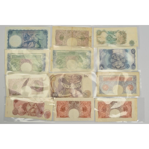 317 - UK BANKNOTE COLLECTION, to include four one pound Peppiatt two consecutive, five ten Shilling Peppia... 