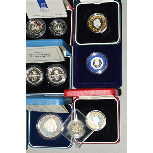 346 - A COLLECTION OF UK SILVER PROOF COINS IN BOXES OF ISSUE, with certificates of authenticity from the ... 