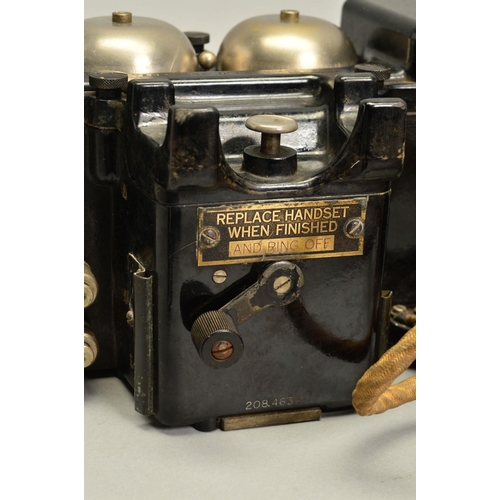 407 - A PAIR OF MATCHING 1941 PATTERN WWII ERA 'F' MKII MILITARY TELEPHONES, information from vendor state... 