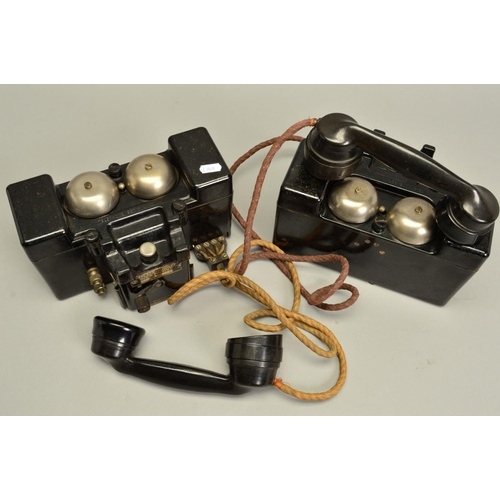 407 - A PAIR OF MATCHING 1941 PATTERN WWII ERA 'F' MKII MILITARY TELEPHONES, information from vendor state... 