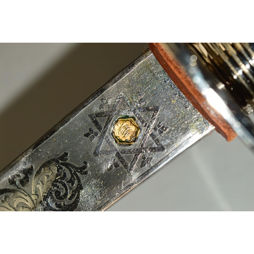 410 - A FINE EXAMPLE OF AN 1857 PATTERN ROYAL ARTILLERY OFFICERS SWORD, this example has been subject to a... 