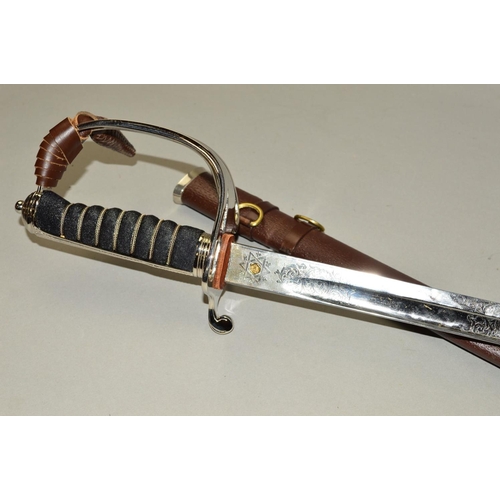 410 - A FINE EXAMPLE OF AN 1857 PATTERN ROYAL ARTILLERY OFFICERS SWORD, this example has been subject to a... 