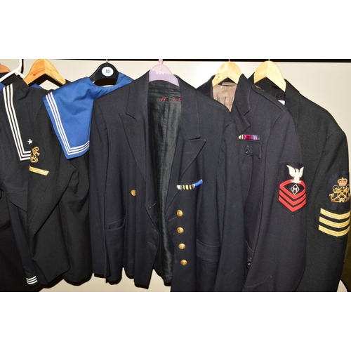 431 - A NUMBER OF NAVAL UNIFORM ITEMS, US Naval Smock top, maker being 'Tennessee' Uniform Company, with a... 