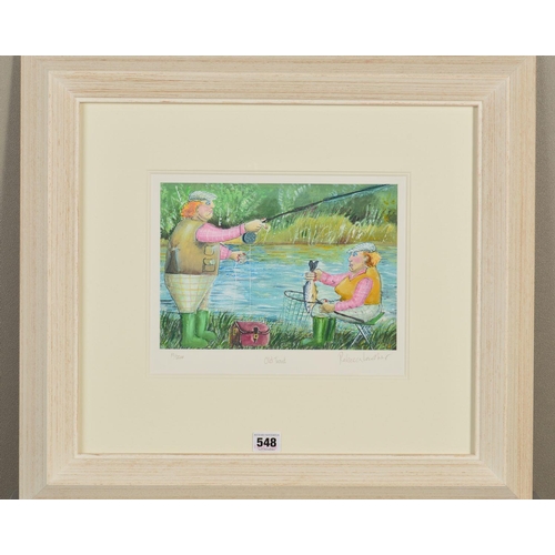 548 - REBECCA LARDNER (BRITISH 1971) 'OLD TROUT' a limited edition artist proof print 19/20, two ladies fl... 