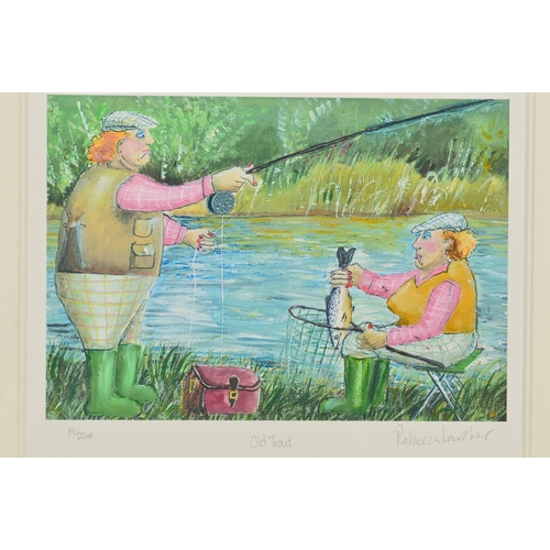 548 - REBECCA LARDNER (BRITISH 1971) 'OLD TROUT' a limited edition artist proof print 19/20, two ladies fl... 