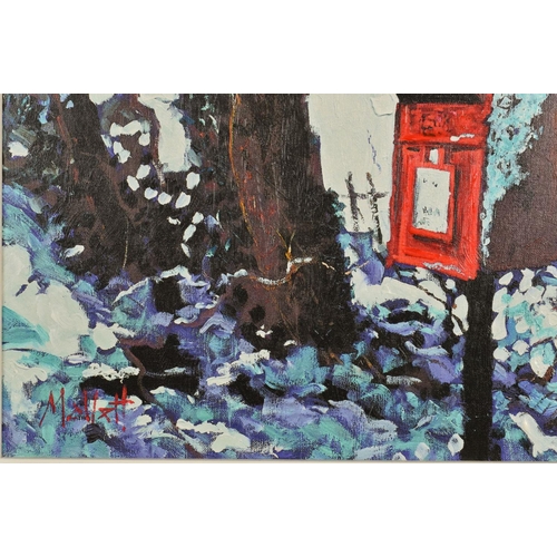 566 - TIMMY MALLETT (BRITISH CONTEMPORARY), 'SNOWY POST BOX', an artist proof print 19/20, signed verso, n... 