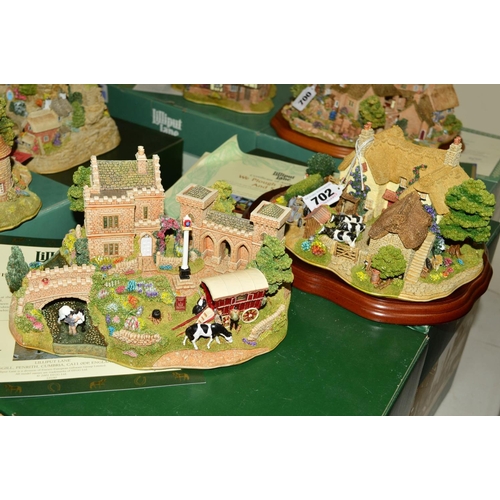 702 - TWO BOXED LIMITED EDITION LILLIPUT LANE SCULPTURES, 'We Plough the Fields and Scatter' L2412, No 561... 