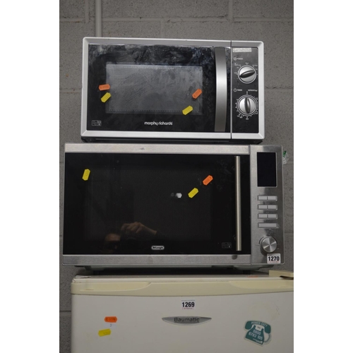 A DELONGHI MICROWAVE together with a Morphy Richards microwave 2