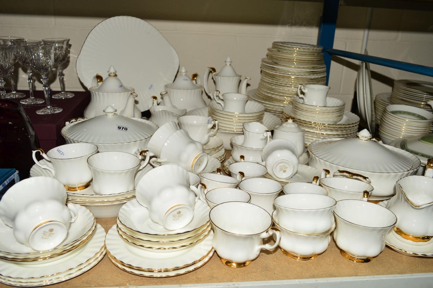 A QUANTITY OF ROYAL ALBERT 'VAL D'OR' DINNER, COFFEE AND TEA WARES