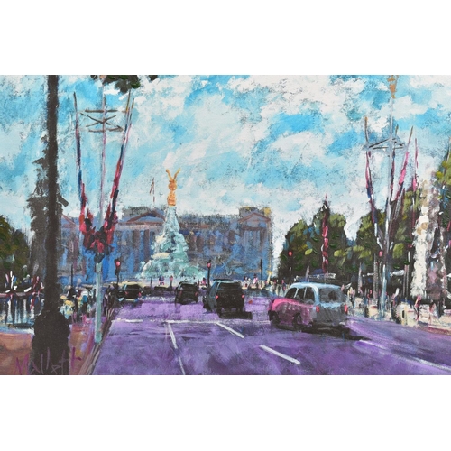 411 - TIMMY MALLETT (BRITISH CONTEMPORARY) 'CELEBRATING ON THE MALL' an artist proof print 19/20, signed v... 