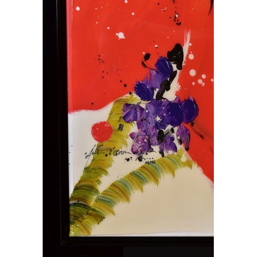 423 - DANIELLE O'CONNOR AKIYAMA (CANADIAN 1957) 'JOURNEY 1' a limited edition print on canvas of stylised ... 