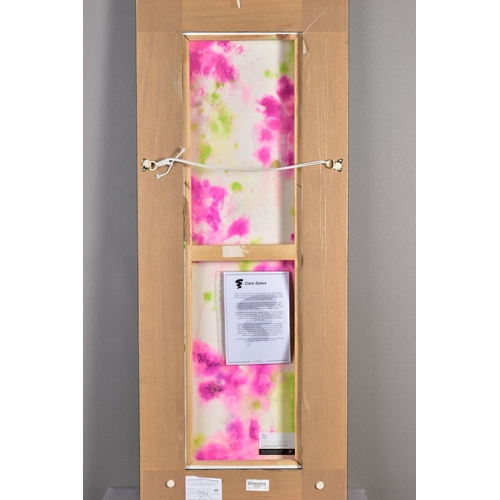 427 - CLARE SYKES (BRITISH 1972) 'PINK BONBONS' bunches of pink flowers, signed bottom right, signed and t... 