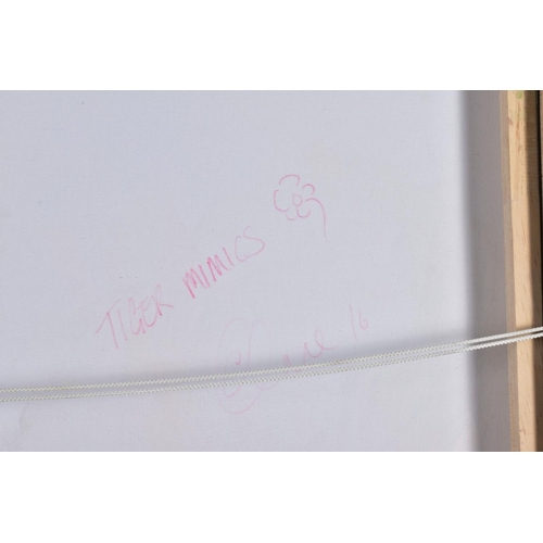 439 - CLARE SYKES (BRITISH 1972) 'TIGER MIMICS' stylised wild flower blossoms, signed bottom right, signed... 