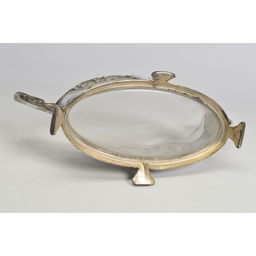 102 - A WMF SILVER PLATED TWIN HANDLED BOWL, model No.352, the sinuous open scrolling handles formed of te... 