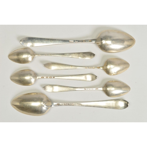 113 - A PART SET OF IRISH GEORGE III SILVER BRIGHT CUT FLATWARE, Celtic point, engraved crest, comprising ... 