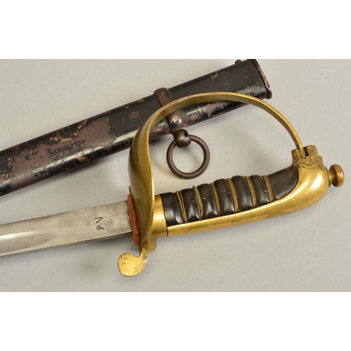 137 - A 20TH CENTURY PATTERN INFANTRY SWORD, with both the blade and handguard marked with peculiar almost... 