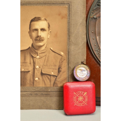 139 - AN INTERESTING GROUP OF MEDALS AND EPHEMERA TO A SOLDIER OF THE 1/4TH NORTHUMBERLAND FUSILIERS, who ... 