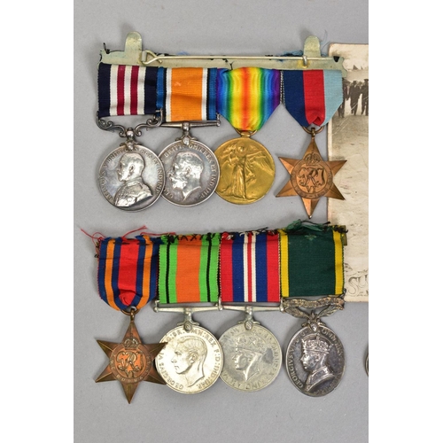 165 - A WWI GALLANTRY GROUP OF MEDALS, and other items relating to the War Service of a soldier with the W... 