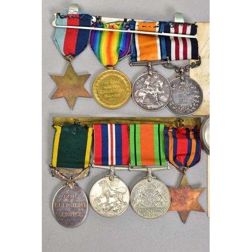 165 - A WWI GALLANTRY GROUP OF MEDALS, and other items relating to the War Service of a soldier with the W... 