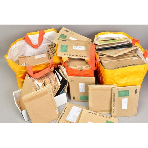 172 - A HUGE COLLECTION OF COVERS AND STAMPS, in two large boxes, one small box and three large bags, coll... 