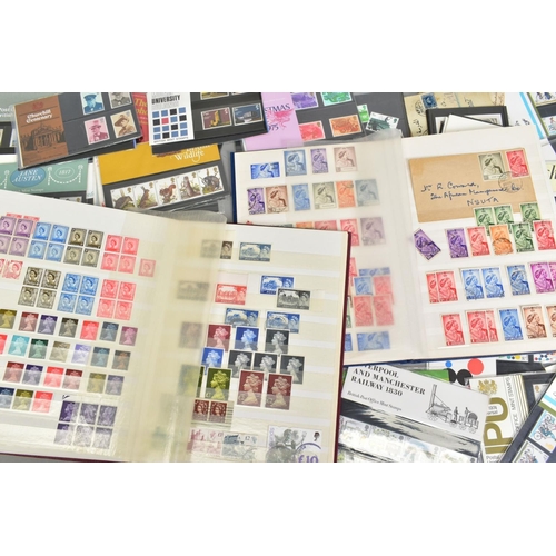 176 - A USEFUL COLLECTION OF STAMPS, in two albums, together with some interesting postal history noting G... 