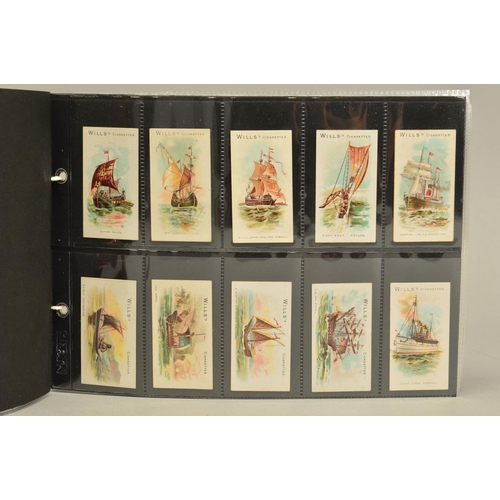 182 - TWO SETS OF CIGARETTE CARDS, a complete set of Will's 'Ships' 1896 (Will's on Front), excellent cond... 