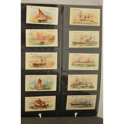 182 - TWO SETS OF CIGARETTE CARDS, a complete set of Will's 'Ships' 1896 (Will's on Front), excellent cond... 