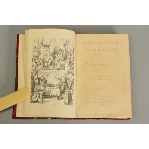 206 - CAROL, LEWIS, 'Alice's Adventures in Wonderland', twentieth thousand, (1870), bound with 'Through Th... 