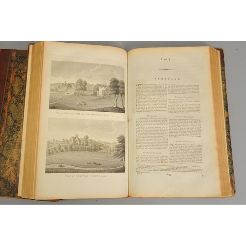 211 - SHAW, REV. STEBBING, The History and Antiquities of Staffordshire, pub. J. Nichols, 1798 and 1801, t... 