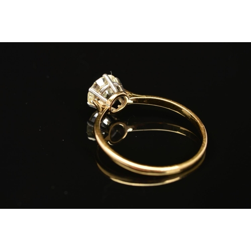 4 - A MODERN SINGLE STONE DIAMOND RING, estimated modern round brilliant cut diamond weight 1.50ct, colo... 