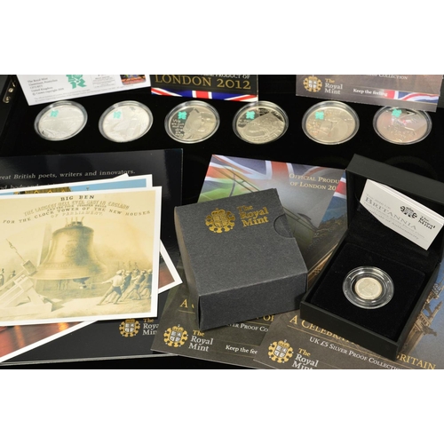 73 - ROYAL MINT CELEBRATION OF BRITAIN SILVER PROOF PART SETS, to include a tenth ounce 2010 boxed silver... 