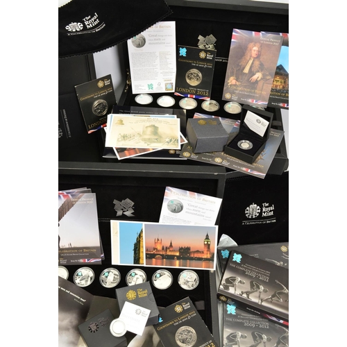 73 - ROYAL MINT CELEBRATION OF BRITAIN SILVER PROOF PART SETS, to include a tenth ounce 2010 boxed silver... 