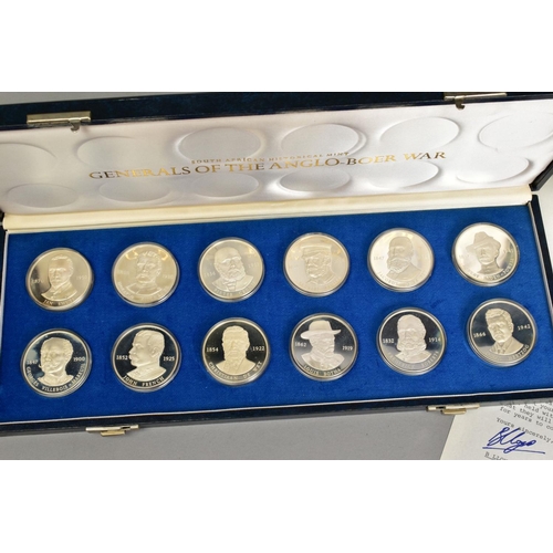 81 - A SOUTH AFRICAN MINT SILVER PROOF MEDALLION COLLECTION, of twelve 40 gram sterling silver medallions... 