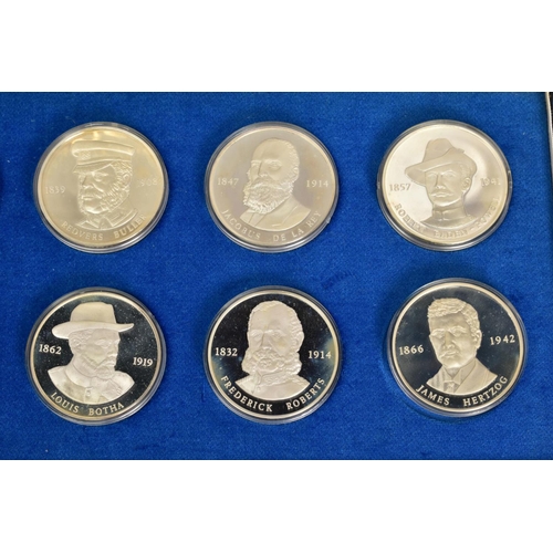 81 - A SOUTH AFRICAN MINT SILVER PROOF MEDALLION COLLECTION, of twelve 40 gram sterling silver medallions... 