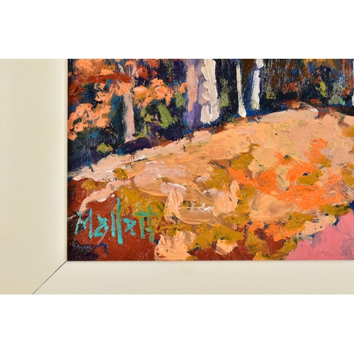 406 - TIMMY MALLETT (BRITISH CONTEMPORARY) 'AUTUMNAL COLOUR', an autumnal landscape of trees, signed botto... 