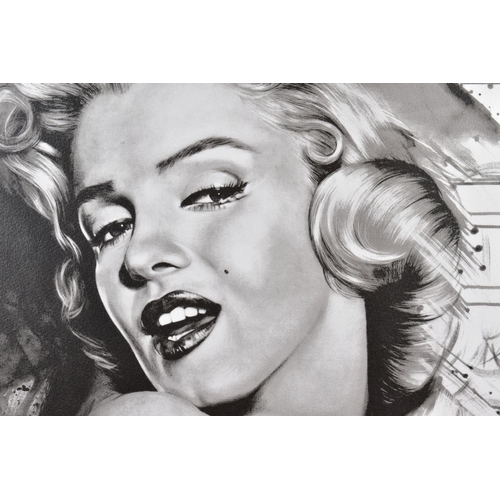 407 - JEN ALLEN (BRITISH 1979) 'MARILYN MONROE', a limited edition monochrome print of the iconic movie st... 