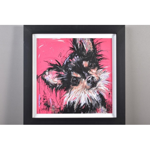 409 - SAMANTHA ELLIS (BRITISH 1992) 'BECAUSE I'M WORTH IT', an artist proof print on board of a terrier do... 