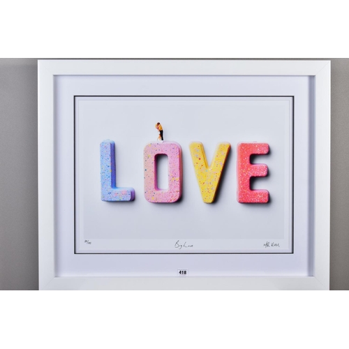 418 - MR KUU (CONTEMPORARY) 'BIG LOVE',  a limited edition giclee print on paper 35/195, of different colo... 