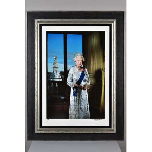 419 - JOHN SWANNELL (BRITISH 1946) 'H M QUEEN ELIZABETH II 2012. 1' a limited edition giclee print 3/60, s... 