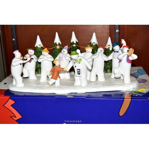 453 - A BOXED LARGE LIMITED EDITION COALPORT THE SNOWMAN CHARACTER FIGURE GROUP, 'The Snowmen's Party' No ... 