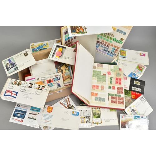 462 - BOX OF STAMPS, mainly UK with a few earlier 20th Century mint, a general collection in Windsor album... 