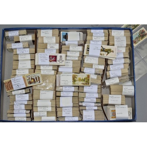 489 - A LARGE COLLECTION OF SEVERAL THOUSANDS OF JOHN PLAYER CIGARETTE CARDS, many complete sets, some par... 