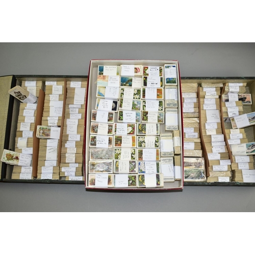 494 - A LARGE COLLECTION OF SEVERAL THOUSANDS OF WILL'S CIGARETTE CARDS in one box and two lock spring box... 