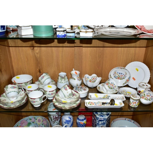 516 - VARIOUS AYNSLEY 'COTTAGE GARDEN' TRINKETS, together with a 'Kutani Crane' trinket, a Noritake teaset... 