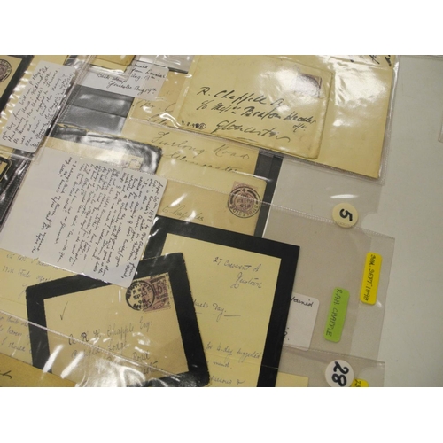 502 - EPHEMERA, a superbly presented Social & Postal History Archive consisting of Letters and Envelopes d... 