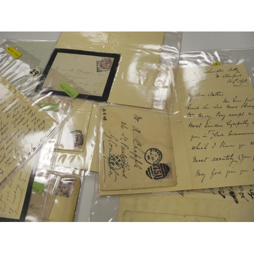 502 - EPHEMERA, a superbly presented Social & Postal History Archive consisting of Letters and Envelopes d... 