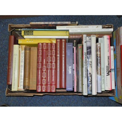 507 - EIGHT BOXES OF BOOKS RELATING TO ART AND ANTIQUE COLLECTING etc