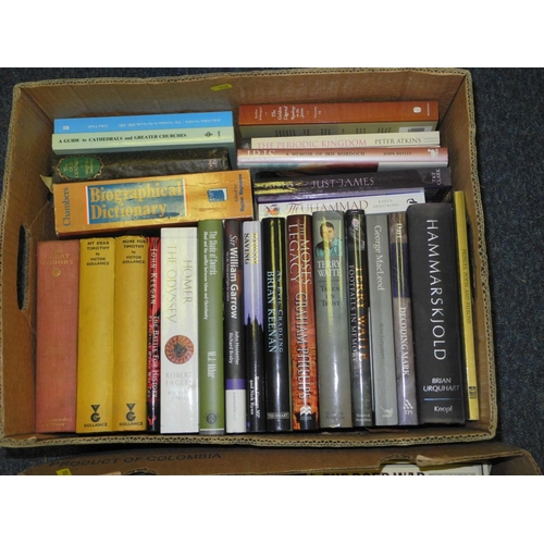 508 - SIX BOXES OF BOOKS, of various subjects