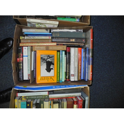 506 - SIX BOXES OF BOOKS, of various subjects to include Folio Society 'The Rime of the Ancient Mariner ..... 